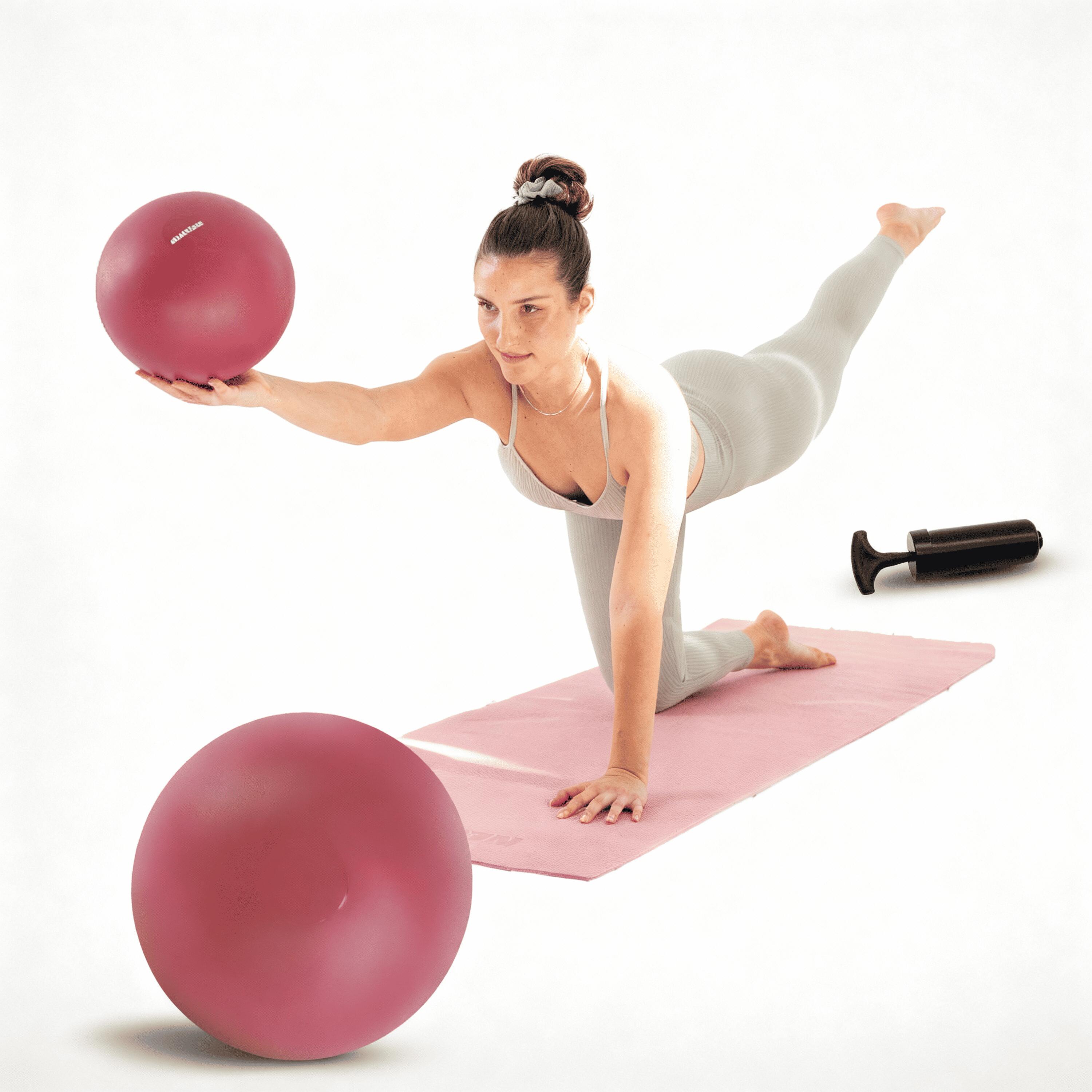 DVDGSC 13 Pezzi Pilates Essential Kit: Attrezzatura Pilates Completo Esercizi Glutei Casa - Set Allenamento Casa Palestra per Donne (Pink