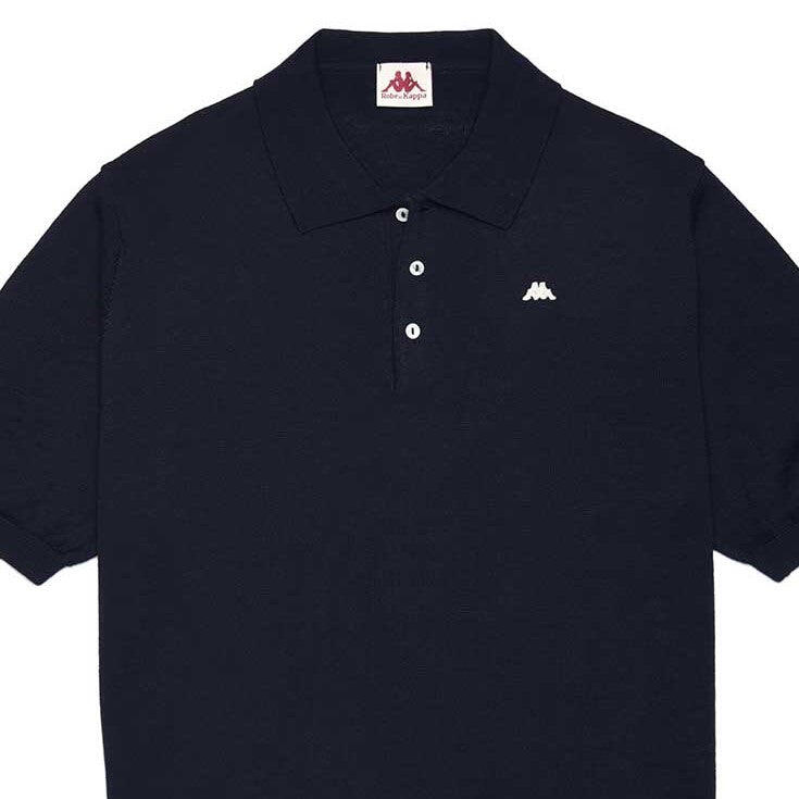 Polo da uomo in acrilico blu da casual 2/3