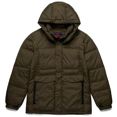 Giubbotto da uomo in nylon verde da casual