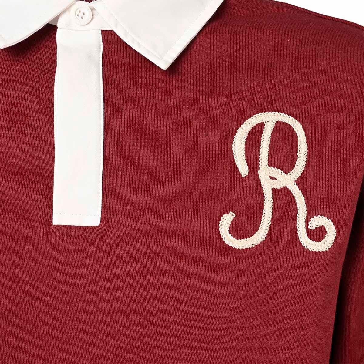 Polo da uomo in cotone rosso da casual 4/4