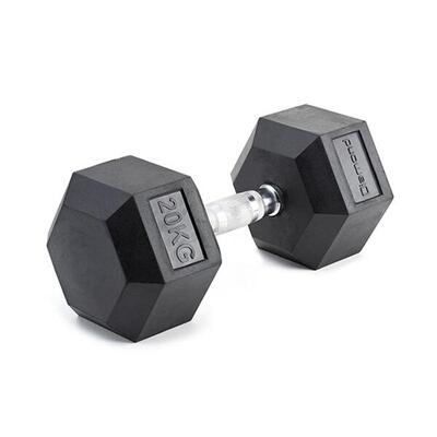 [Manubrio esagonale gommato palestra] Pesi professionali fino a 70 kg chrome