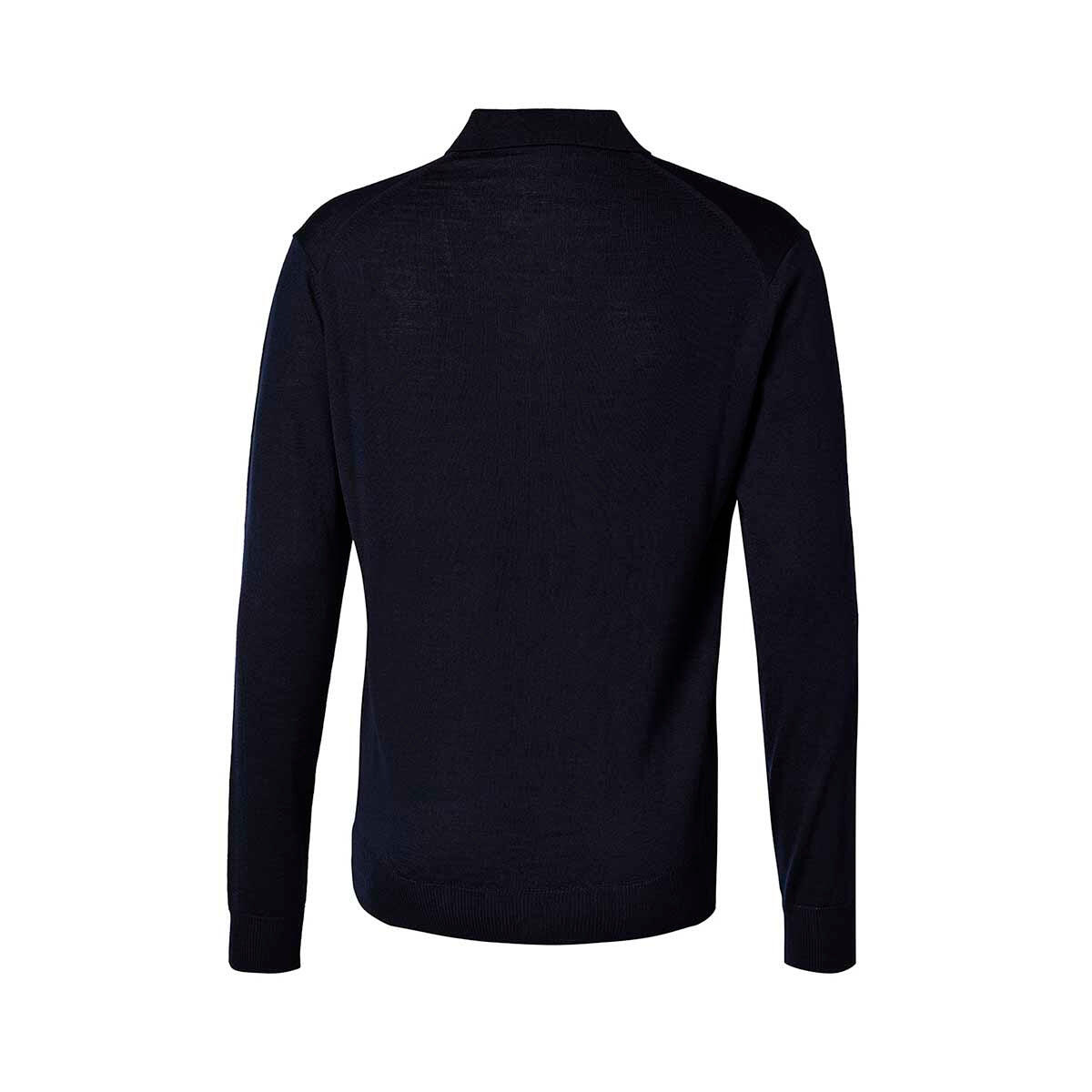 Polo da uomo in poliammide blu da casual 2/7