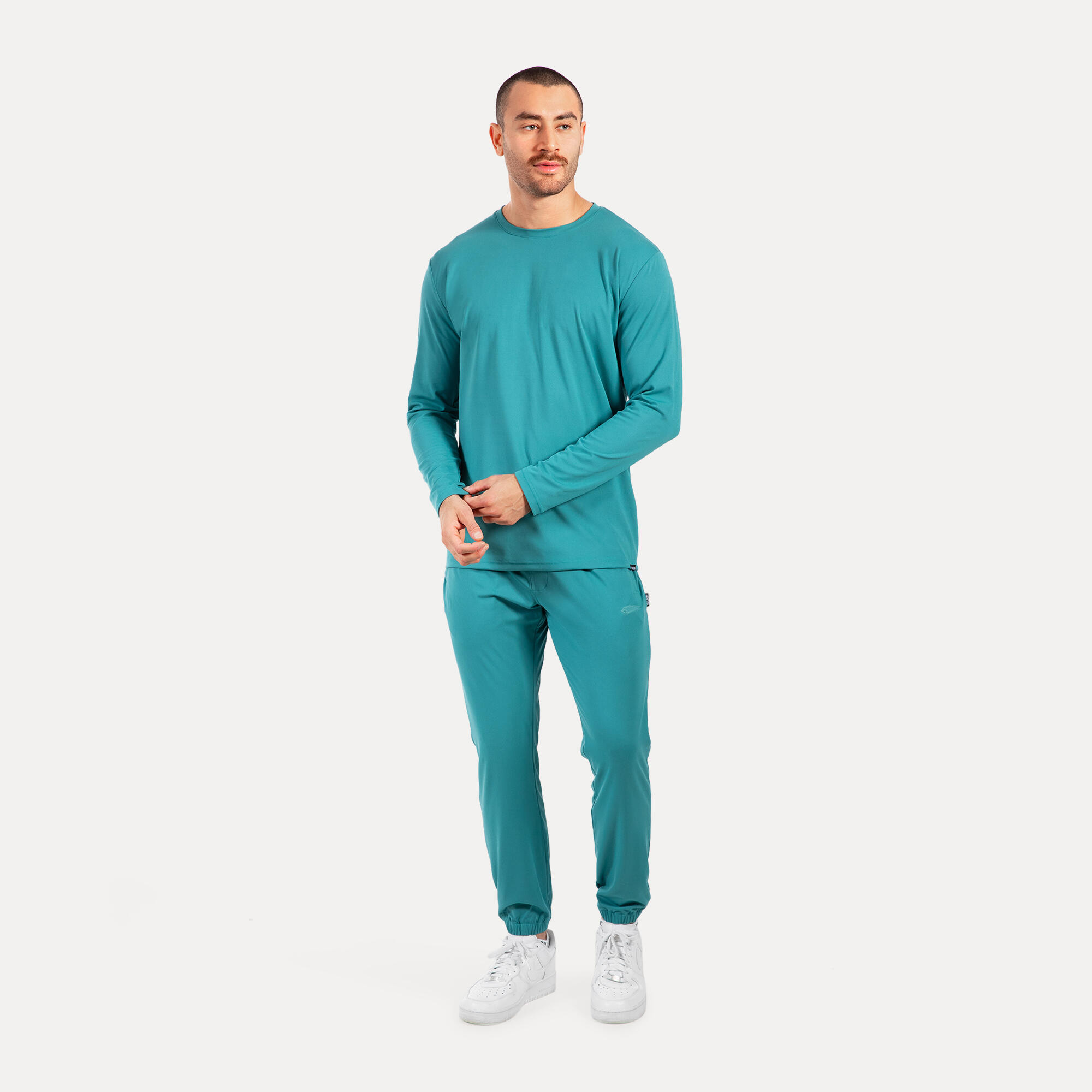 Herren Longsleeve Xion Petrol 3/5