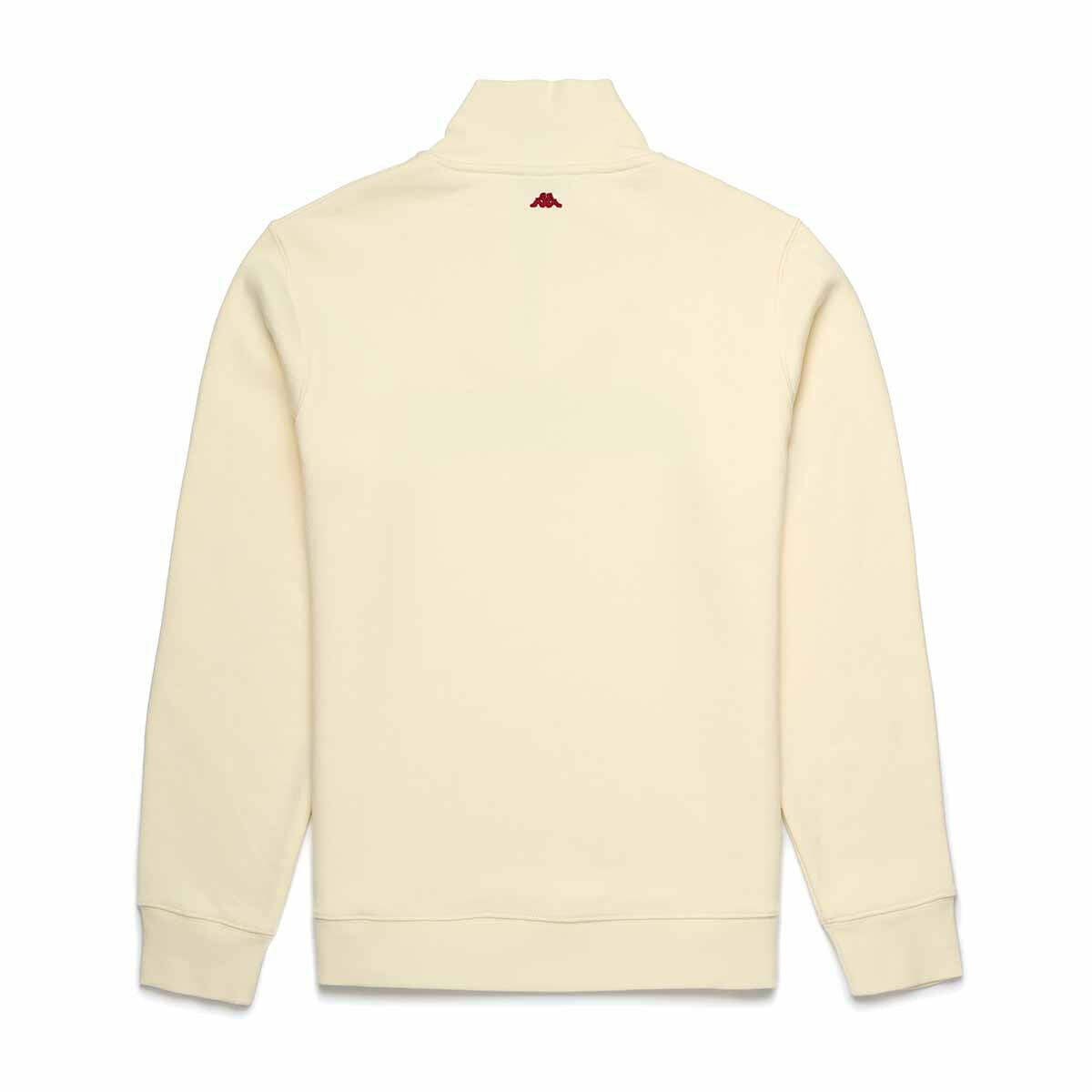 Felpa da uomo in cotone bianco da casual 4/4
