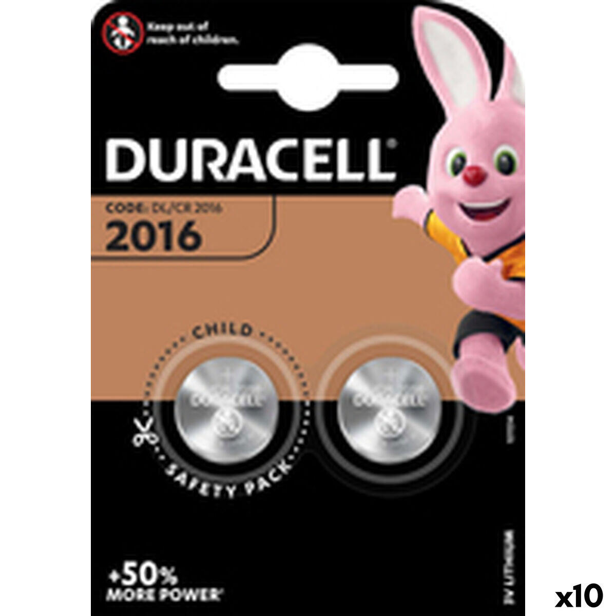 Cella a bottone DURACELL DL2016 K2 CR2016 3/5