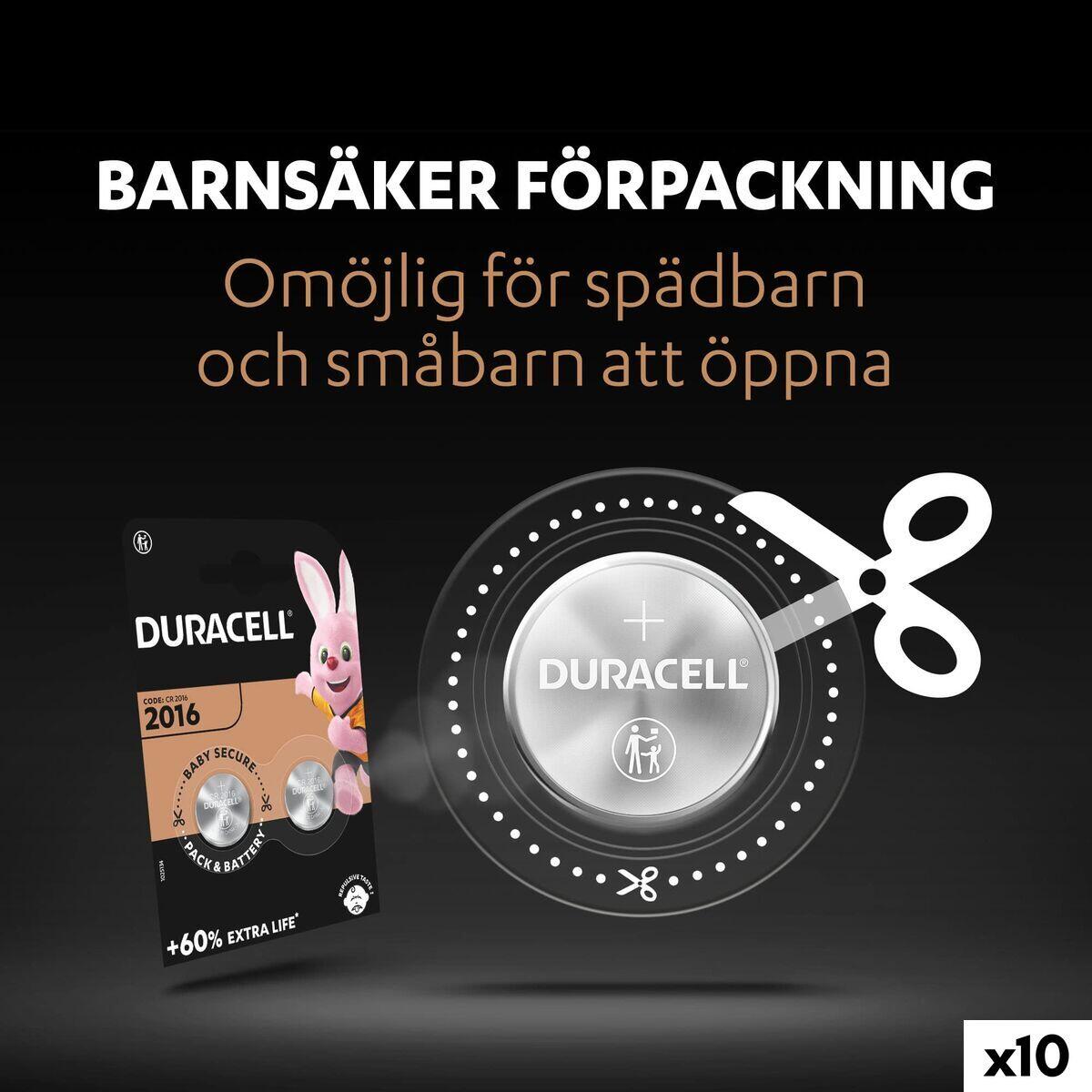 Cella a bottone DURACELL DL2016 K2 CR2016 4/5