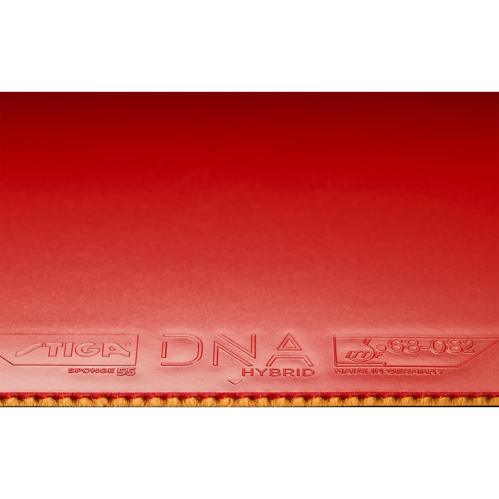 REVÊTEMENT RAQUETTE DE TENNIS DE TABLE STIGA DNA Hybrid 55 Rouge 2.2 3/4