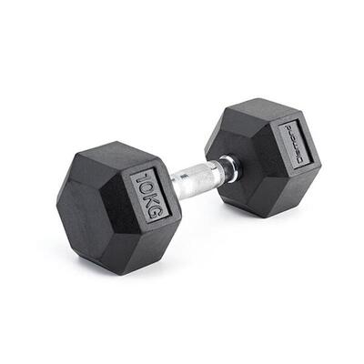 [Manubrio esagonale gommato palestra] Pesi professionali fino a 70 kg chrome