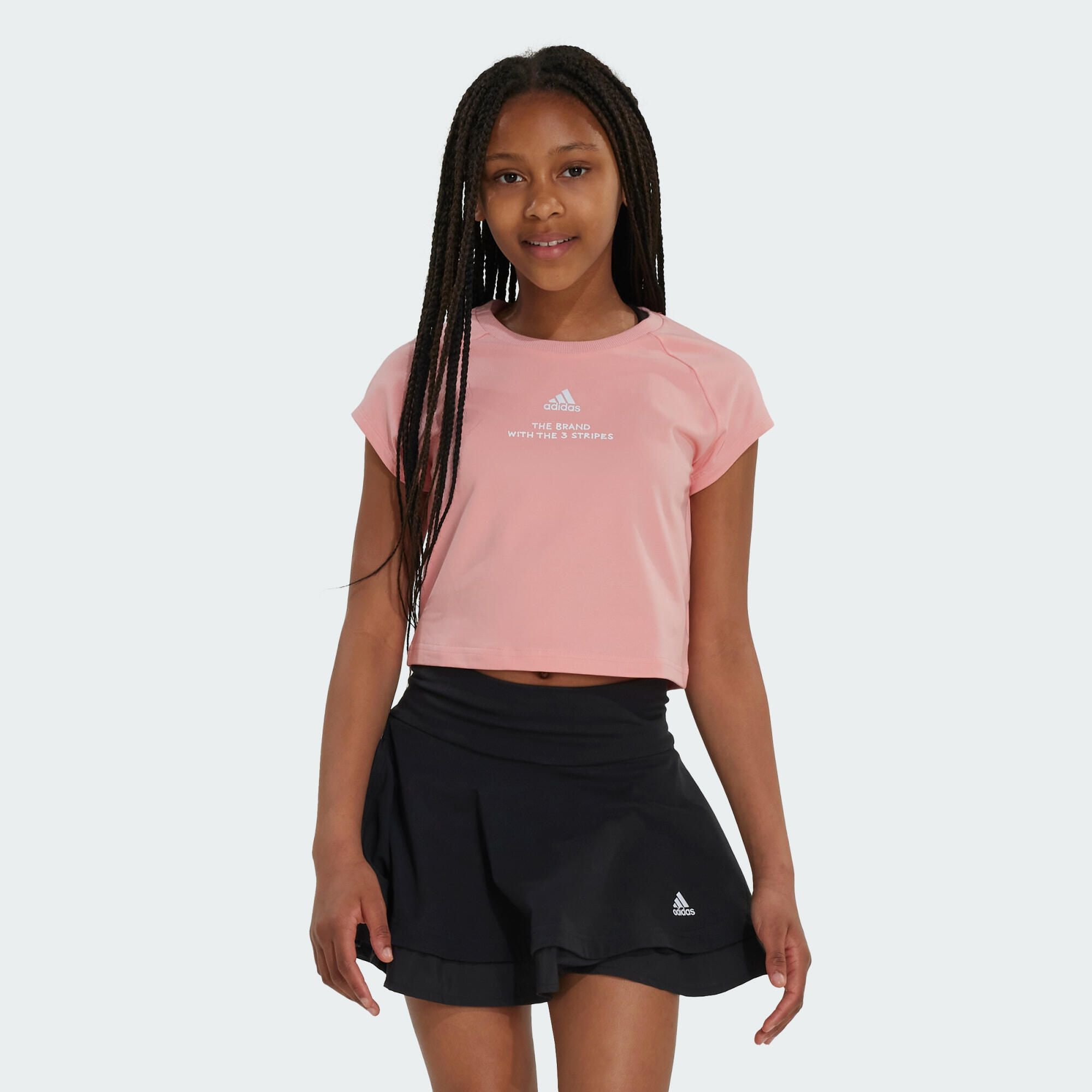 Adidas - T-shirt Court Street Jam Enfants - T-shirt Manches Courtes - Blanc|rose - Decathlon