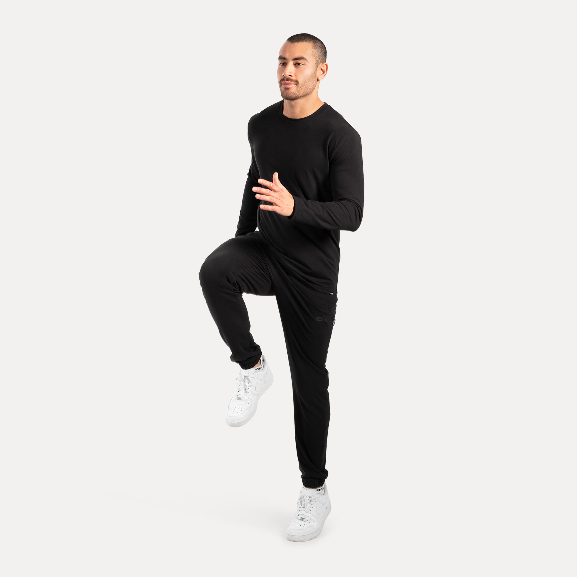 Herren Longsleeve Xion Schwarz 3/5