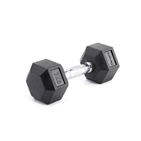 [Manubrio esagonale gommato palestra] Pesi professionali fino a 70 kg chrome