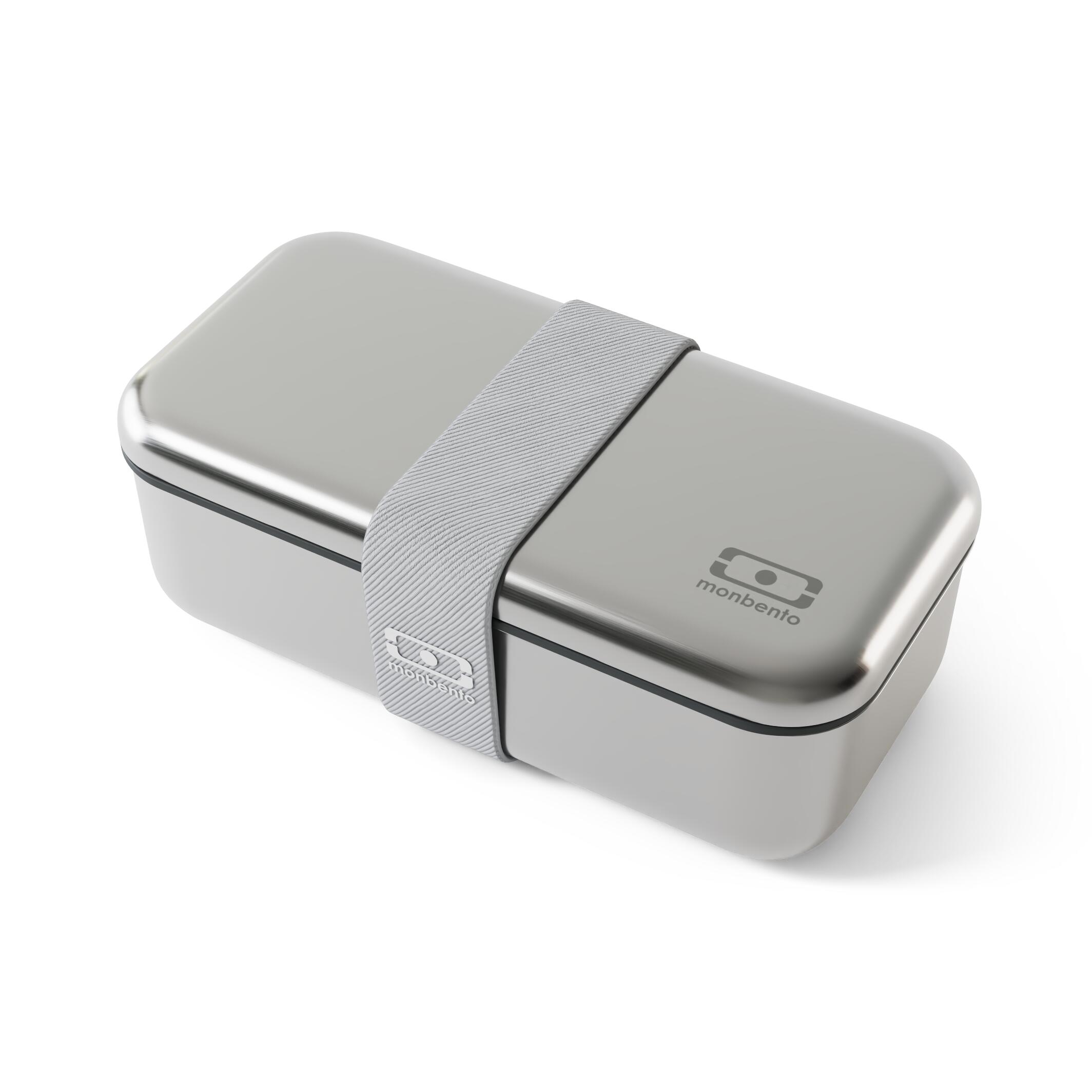 Monbento - Boite Repas Métal 700ml|camping, Randonnée|passe Au Micro-ondes Et Four|sense - Lunchbox - Gris - Decathlon