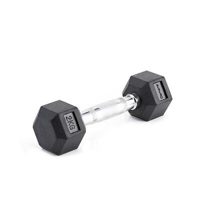 [Manubrio esagonale gommato palestra] Pesi professionali fino a 70 kg chrome