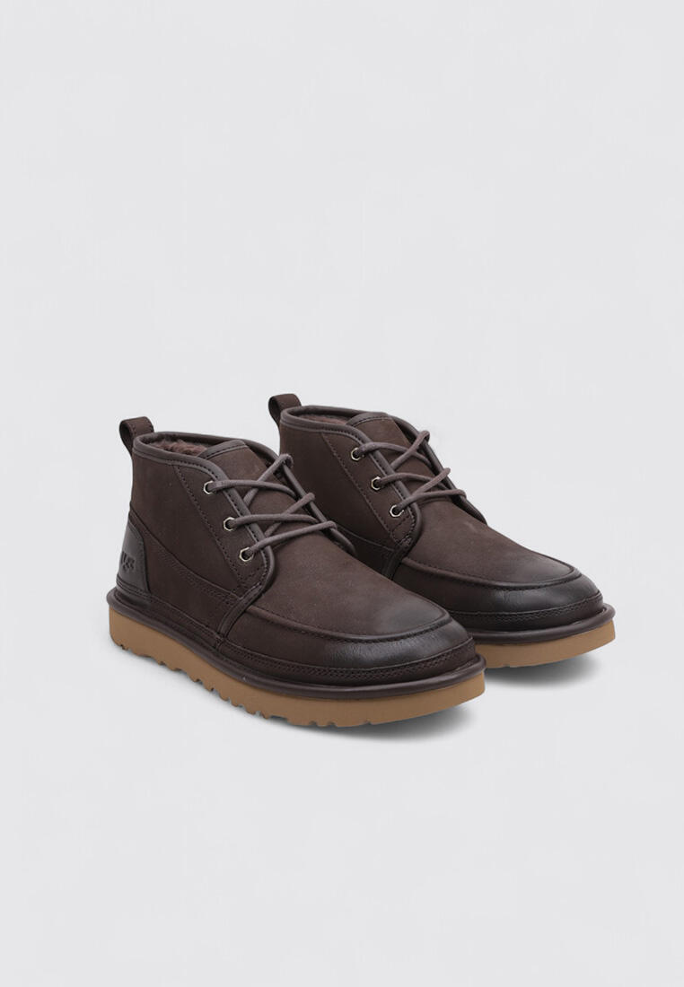 UGG Neumels Moc - Botas esquimales hombre marrón, piel y forro textil 2/6