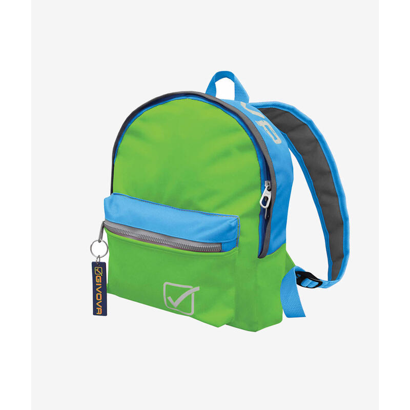 Rucsac Givova University VERDE FLUO/ALBASTRU, 100% nailon, 31 x 25 x 11 cm