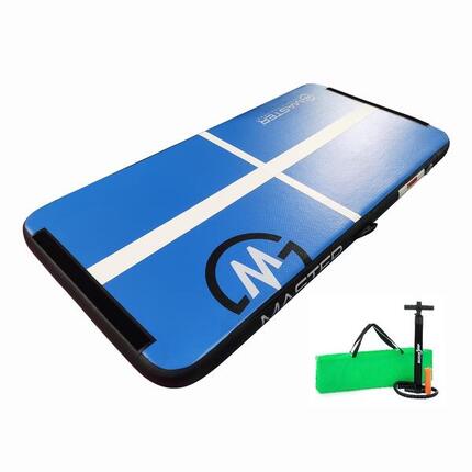 Airtrack MASTER aufblasbare Matte 200 x 100 x 10 cm – blau – schwarz