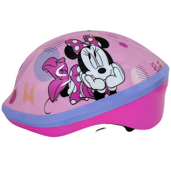 Kask rowerowy Minnie Mouse dla dzieci 52–56 cm różowy