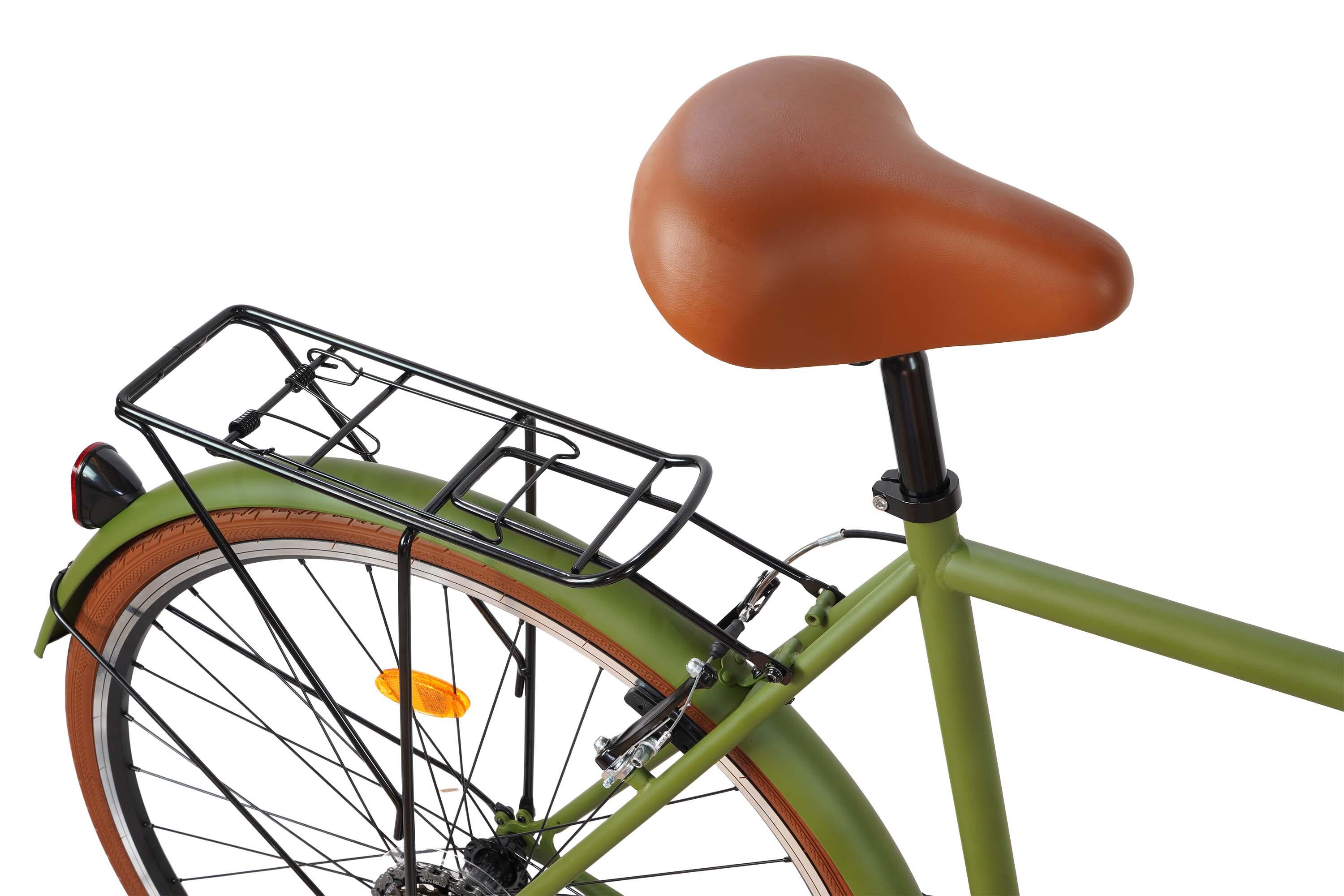 Southken - Vélo de Ville 28", Classique, Selle Confort, 7 vitesses. Olive 5/7