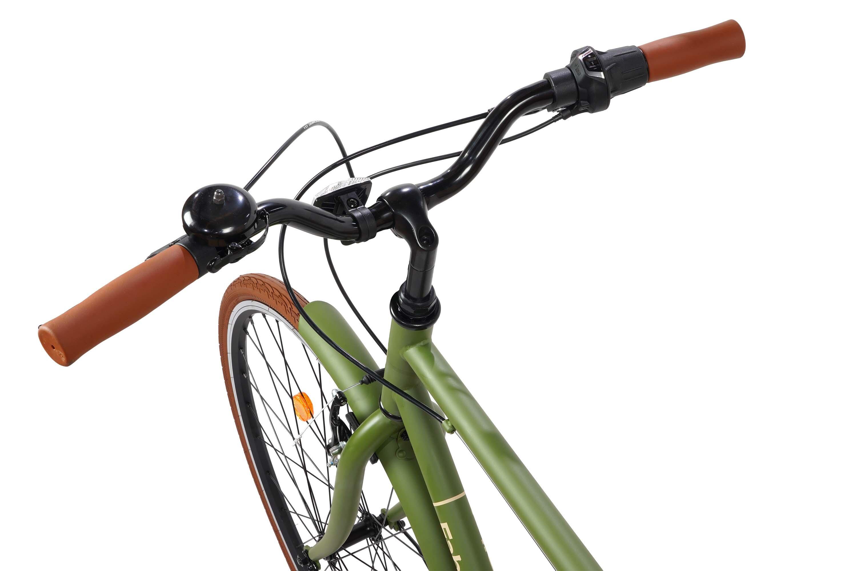 Southken - Vélo de Ville 28", Classique, Selle Confort, 7 vitesses. Olive 6/7