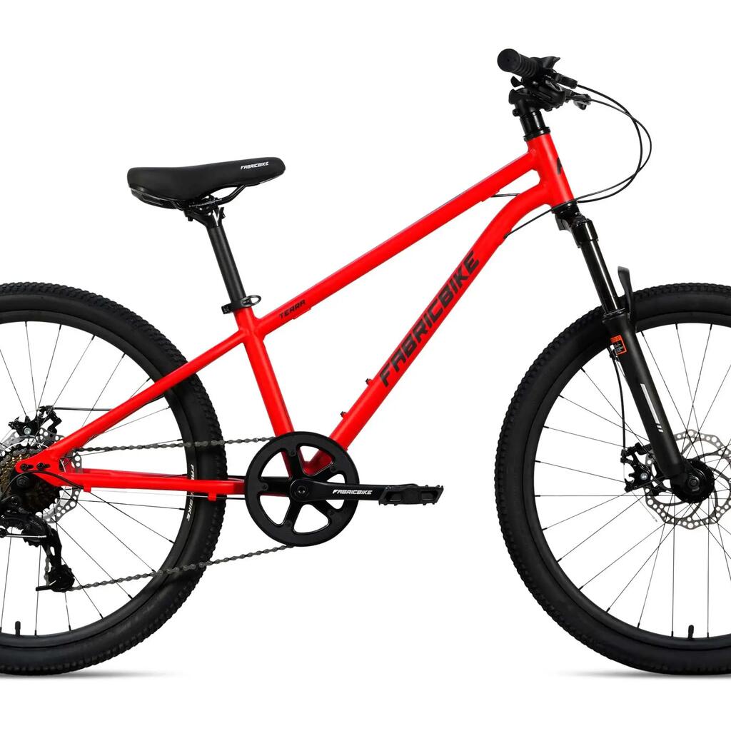 FABRICBIKE Terra - 24" children's mountain bike for ages 8-12, 7S. Matte Red