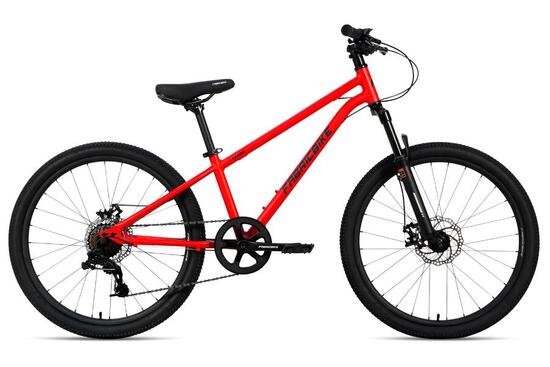 FABRICBIKE Terra - VTT 24'' enfant 8-12 ans, 7 vitesses. Matte Red
