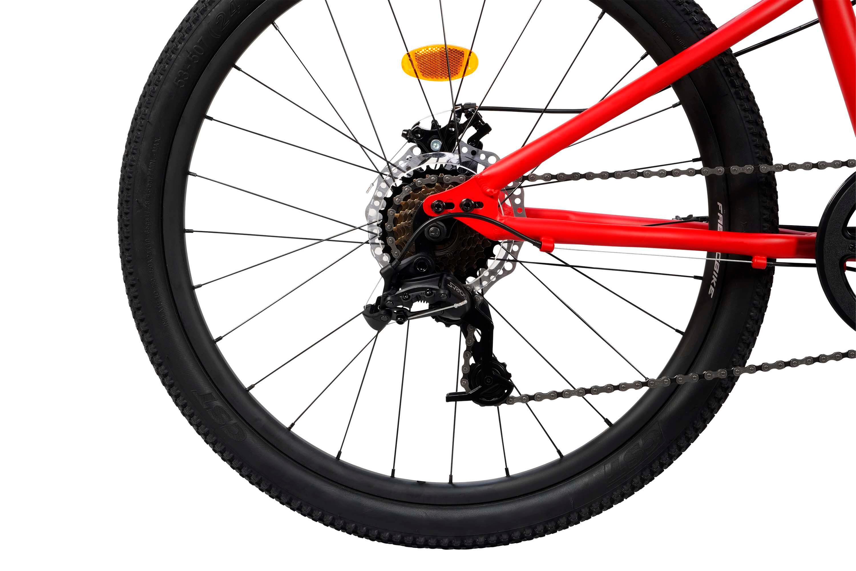 FABRICBIKE Terra - MTB 24'' bambino 8-12 anni, 7 velocità. Matte Red 7/7