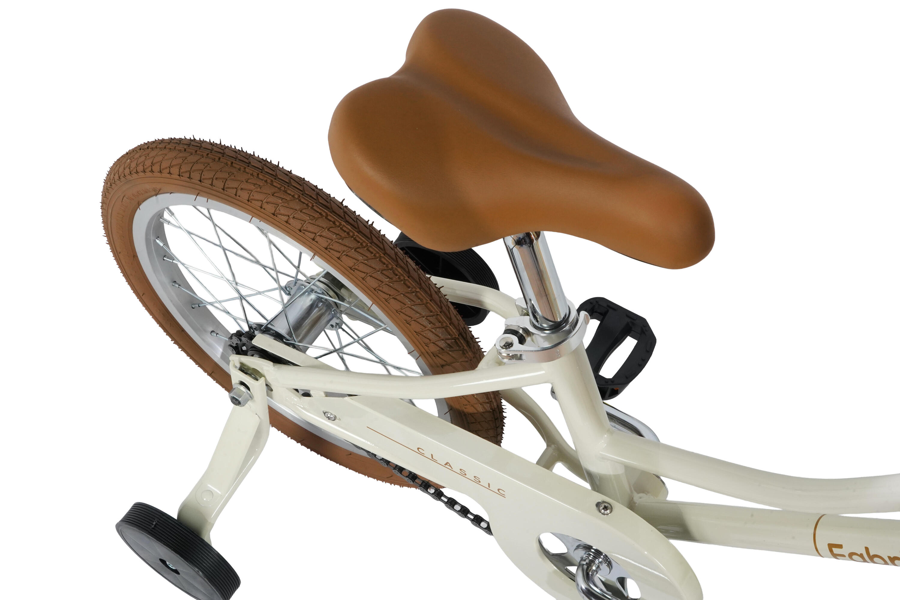FABRICBIKE Kids Classic - Vélo à pédales 16" pour enfants, 3-7 ans. Beige 5/5