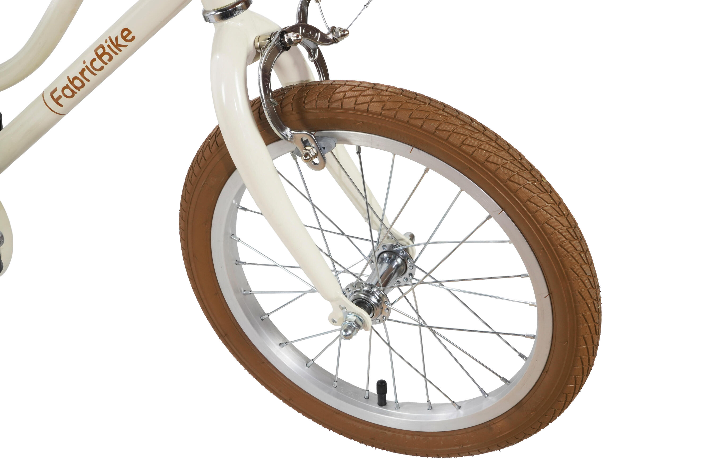 FABRICBIKE Kids Classic - Vélo à pédales 16" pour enfants, 3-7 ans. Beige 4/5