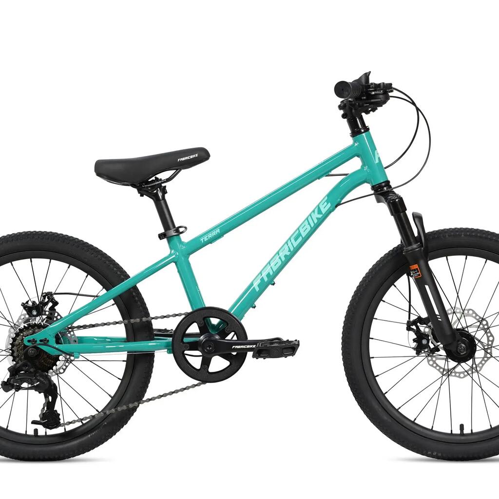 FABRICBIKE Terra - 20" children's mountain bike (ages 6-8), 7 speeds. Teal Green
