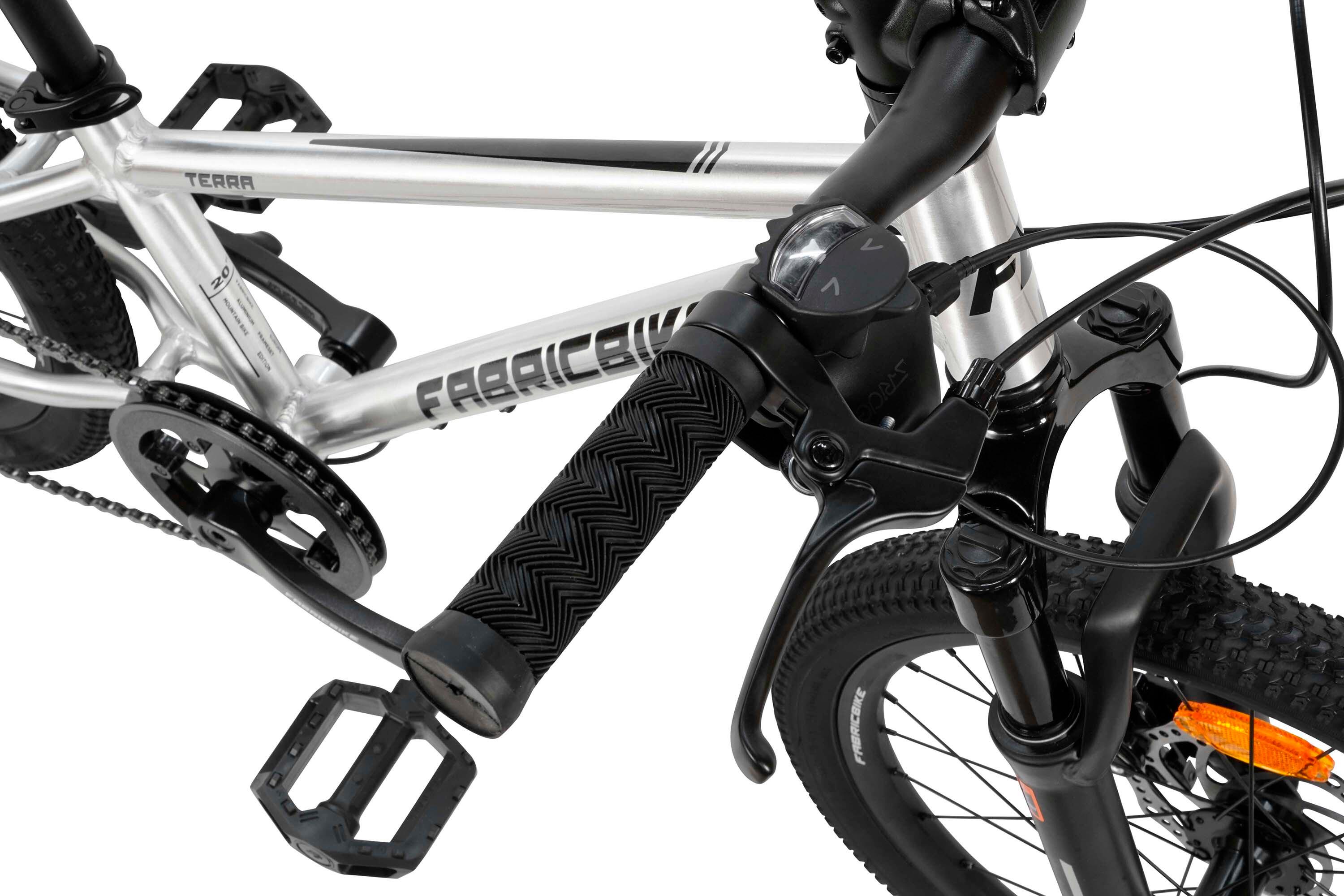 FABRICBIKE Terra - VTT 20'' enfant 6-8 ans, 7 vitesses. Graphite 6/7