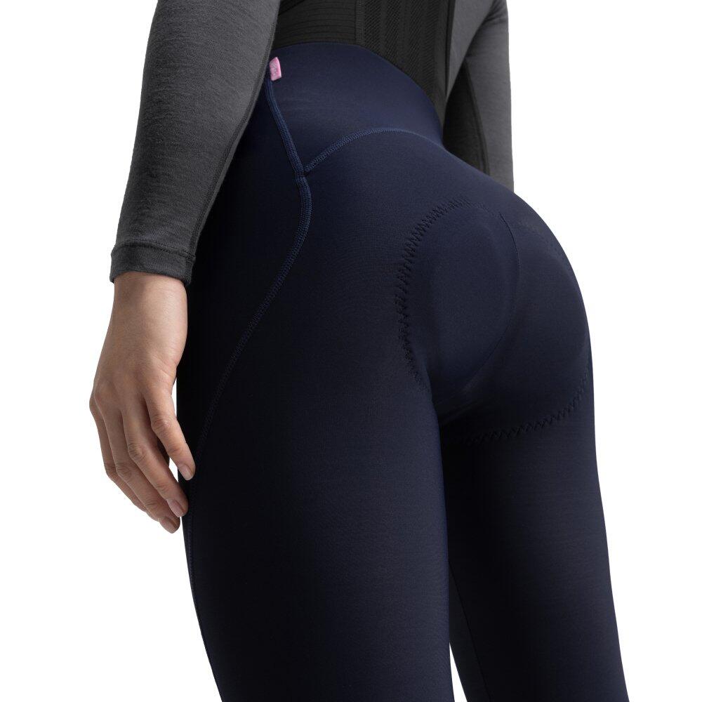 Damen Radsport lange fahrradträgerhose für Colina Blau 5/8