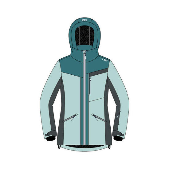 Giacca da sci a hood lungo per ragazze CMP