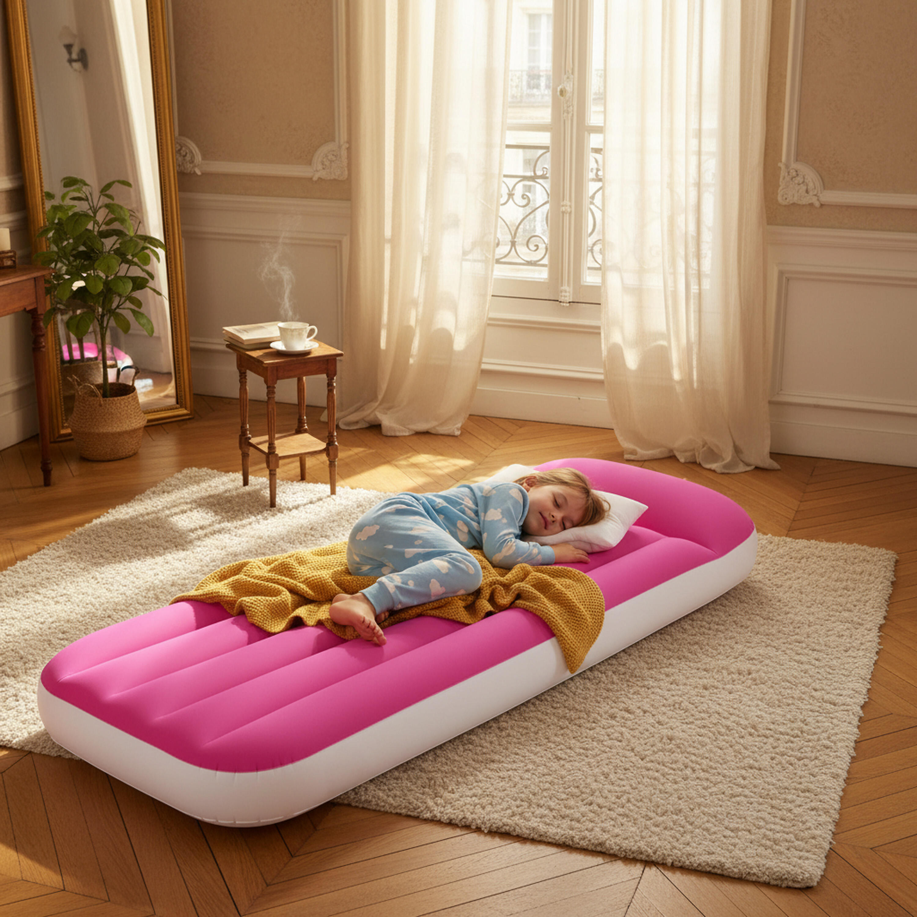 Luftmatratze Camping für 1 Kind 157x66x23cm Kinderluftbett Campingmatratze 3/7