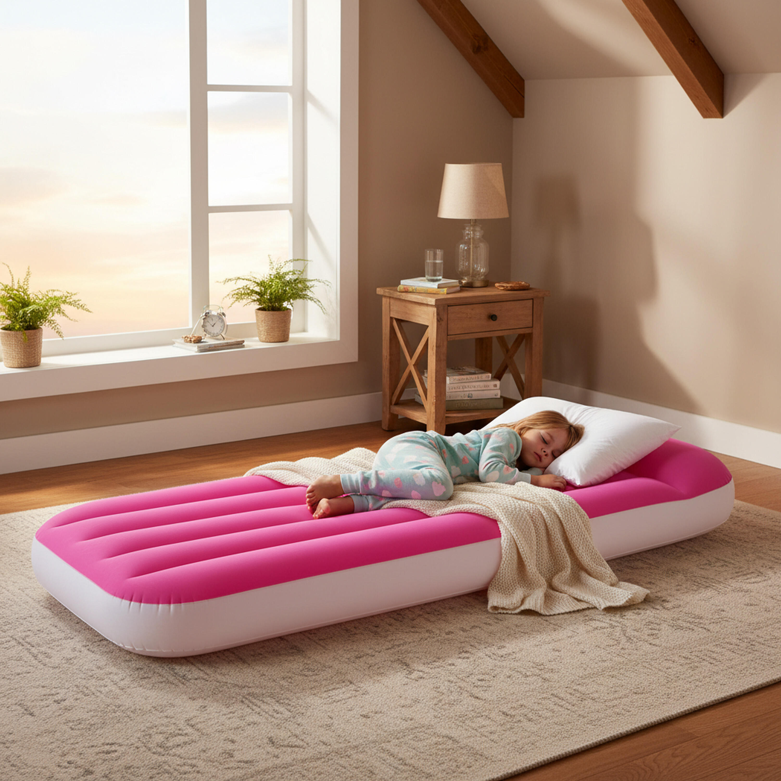 Luftmatratze Camping für 1 Kind 157x66x23cm Kinderluftbett Campingmatratze 4/7