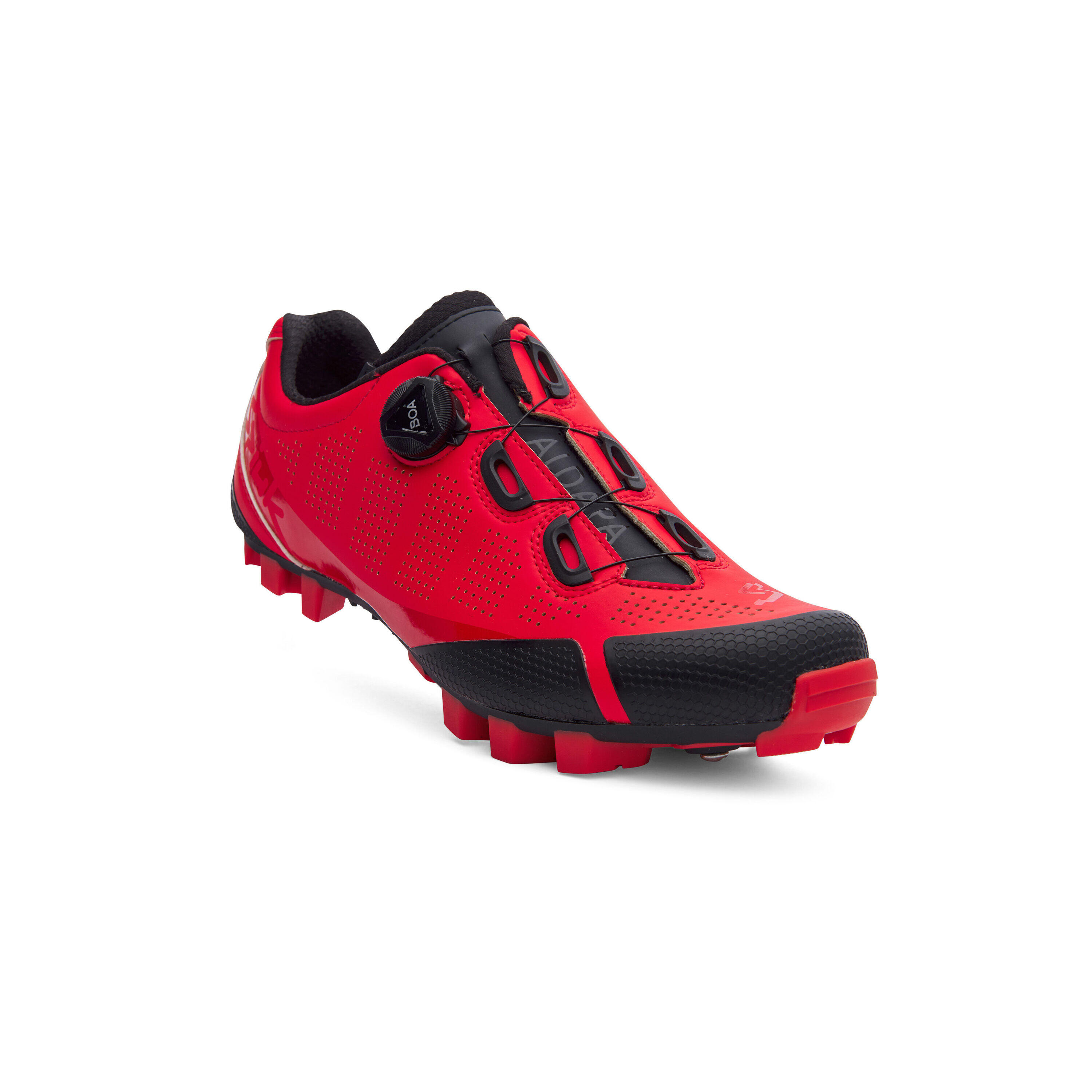 Pantofi ciclism MTB ALDAPA MTB shoes - roșu mat negru