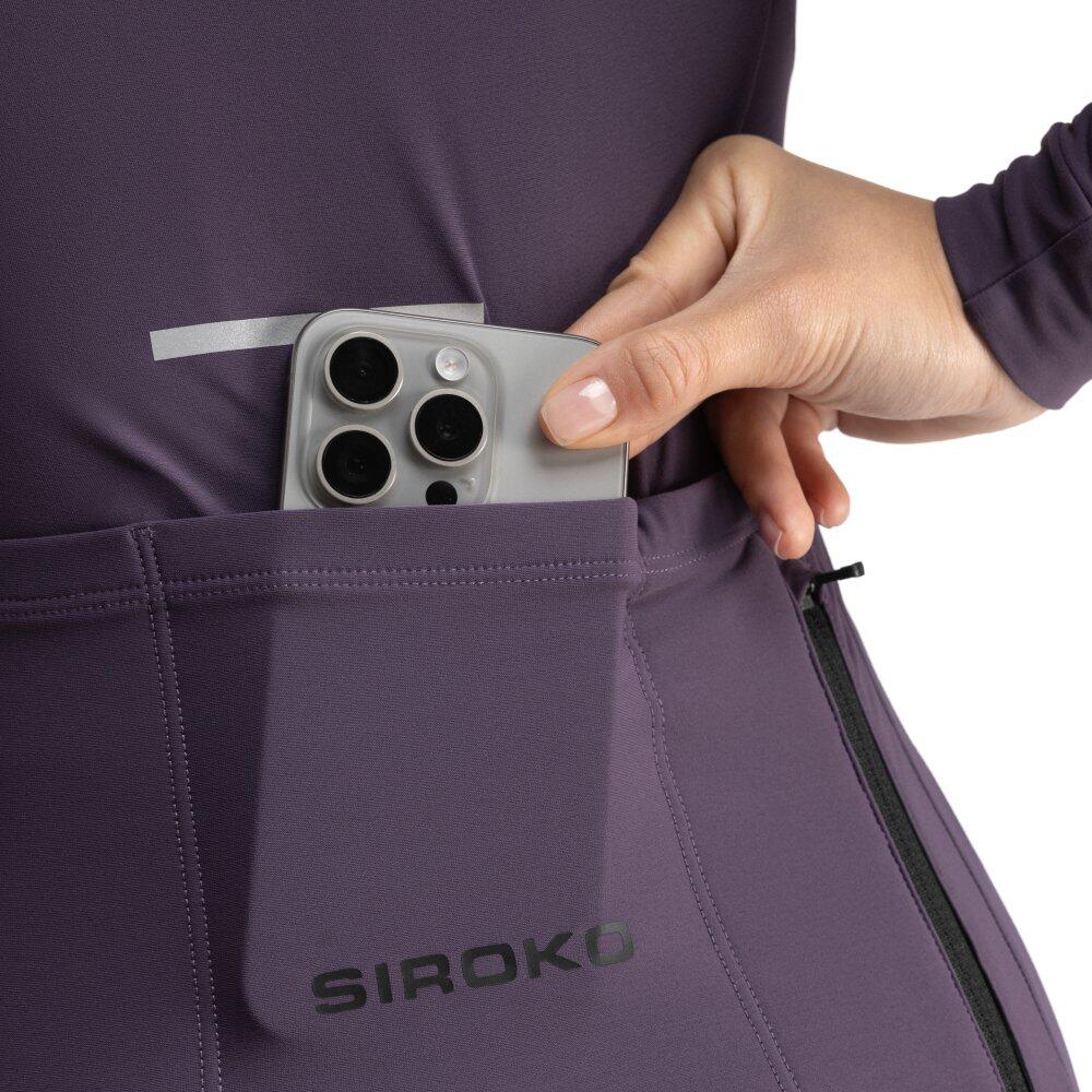 Camisola de ciclismo térmica manga comprida mulher M7 Trueba Roxo 5/7
