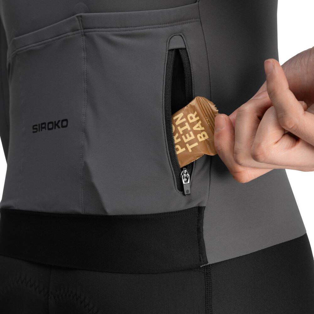Herren Radsport thermo-langarmradtrikot für M7 Sampeyre Grau 5/8