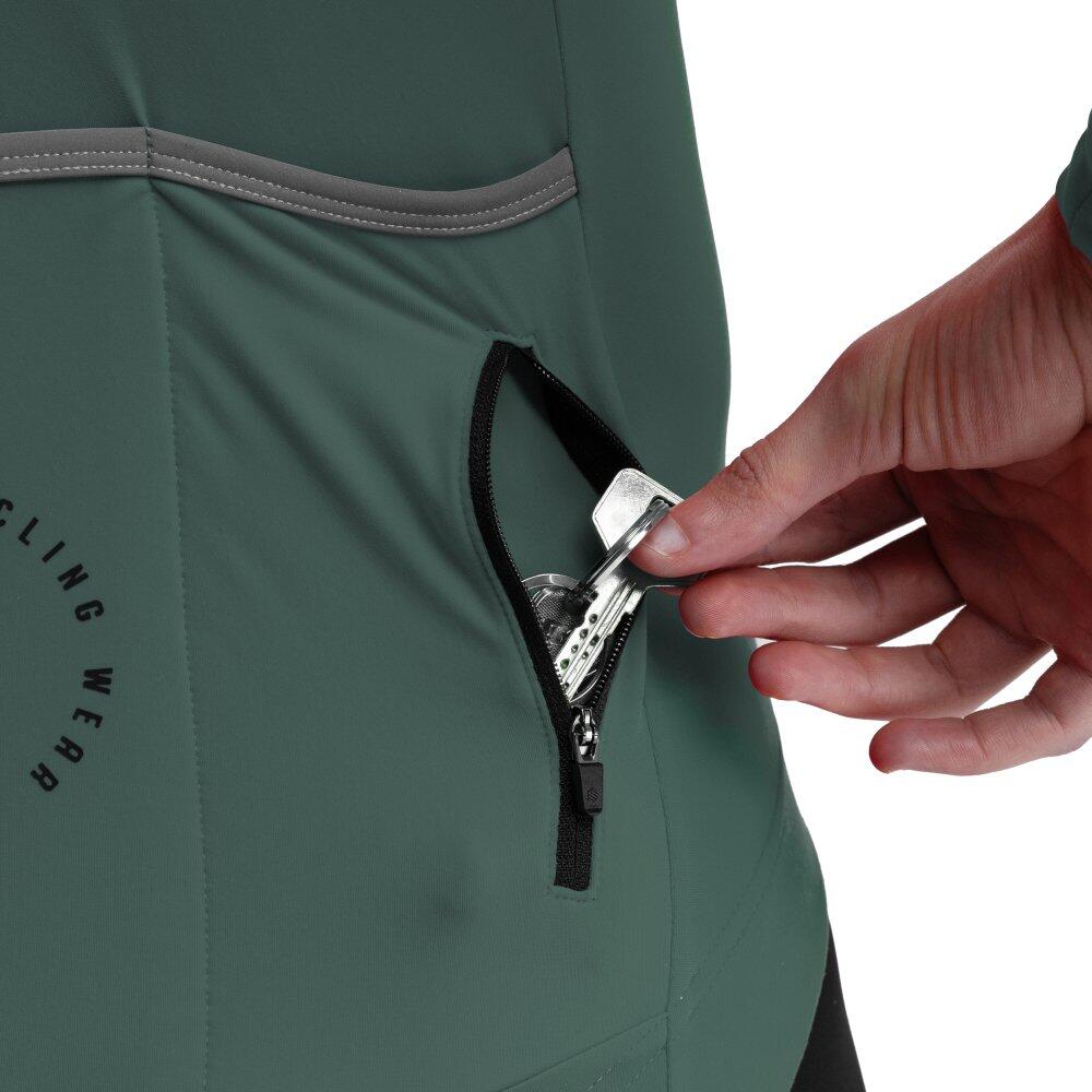 Herren Radsport thermo-radtrikot für SRX M4 Volta Armeegrün 5/7