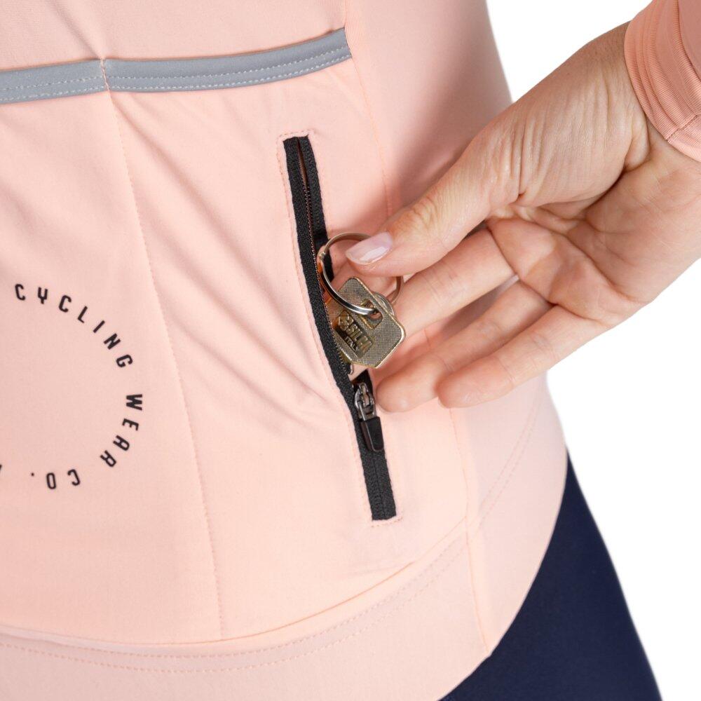 Maillot vélo thermique femme Cyclisme SRX M4 Danseuse Pêche Rosée 5/8