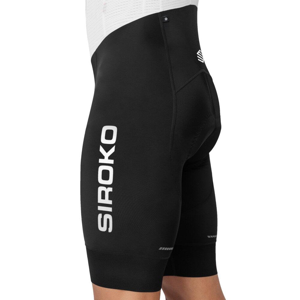 Herren Radsport kurze fahrradträgerhose für Mortirolo Schwarz 5/7
