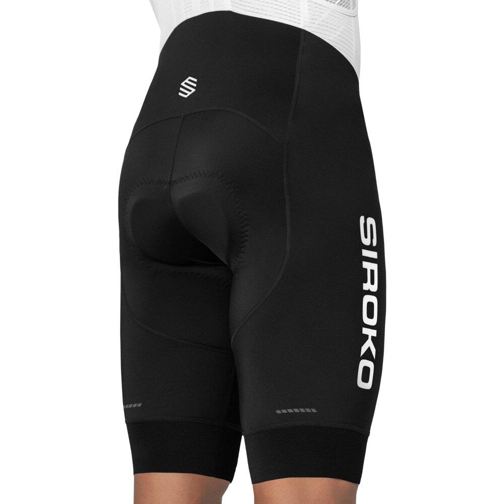 Herren Radsport kurze fahrradträgerhose für Mortirolo Schwarz 6/7