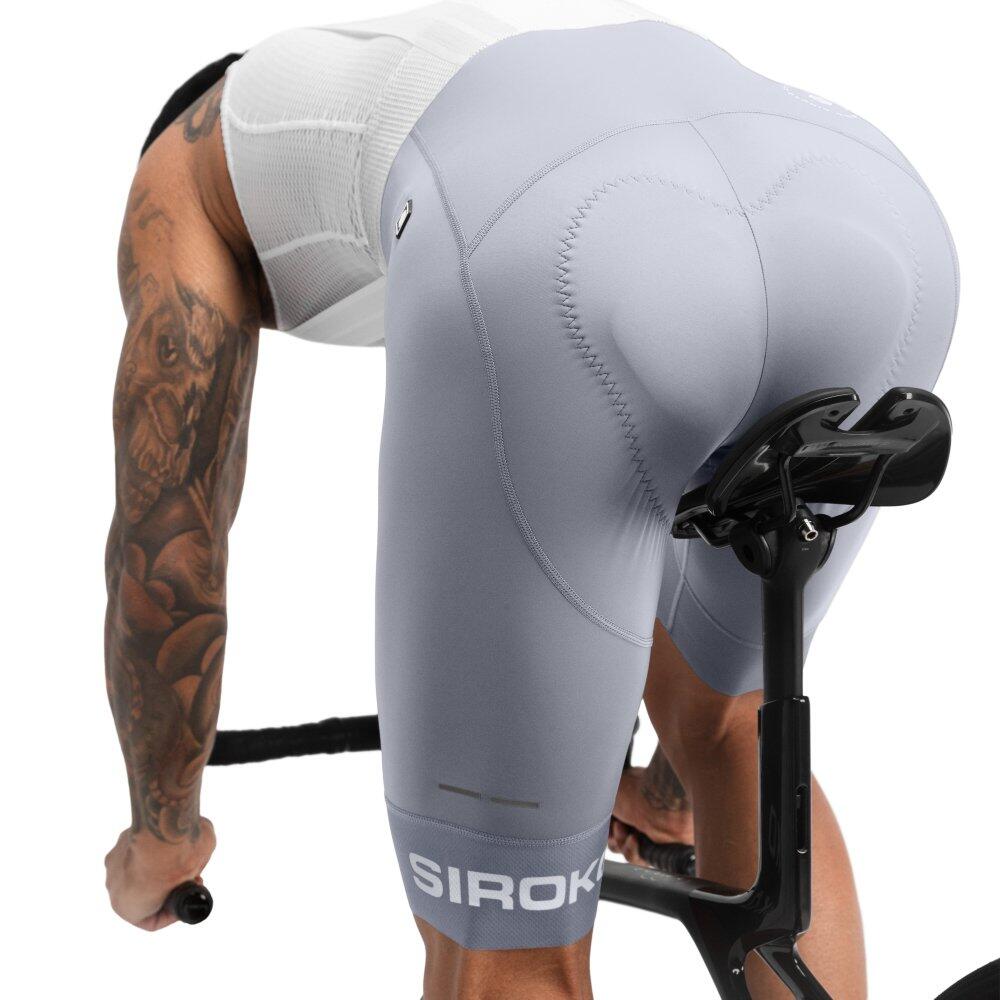 Salopette ciclismo a gamba corta uomo BX Fassa Grigio 6/7