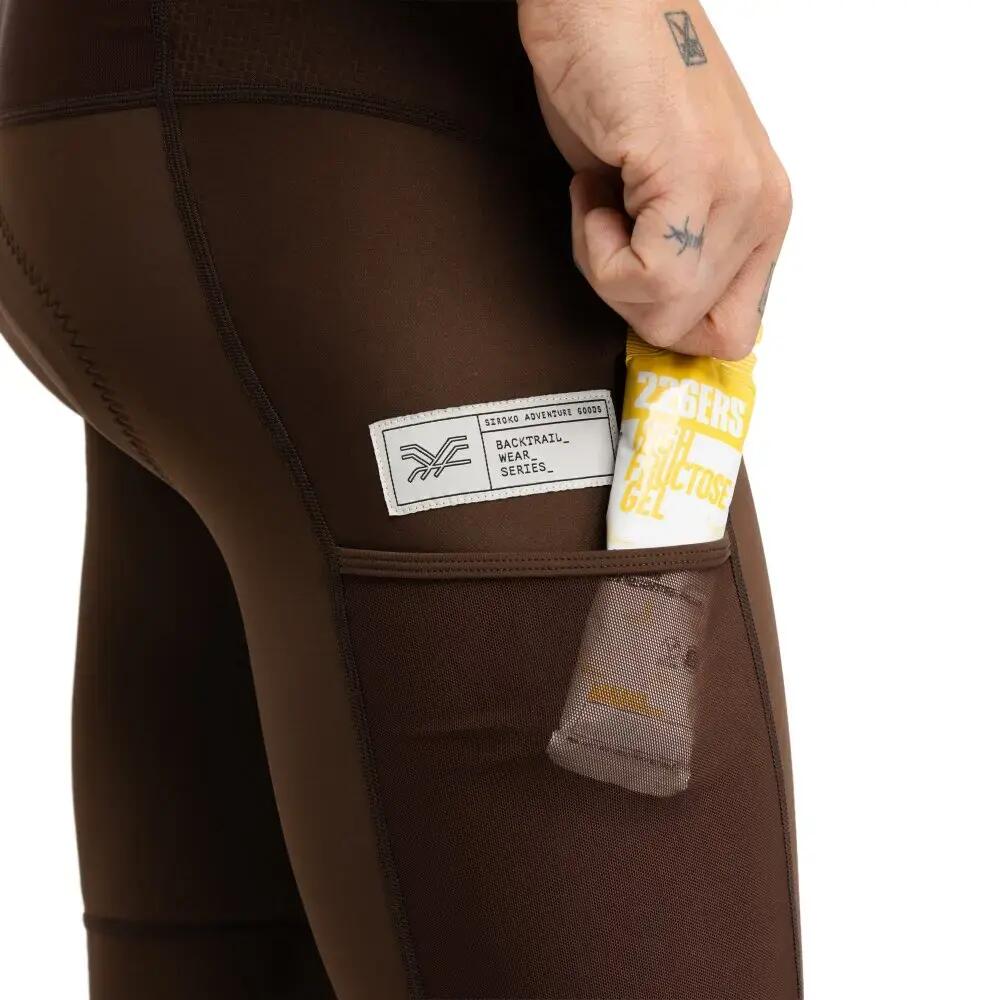 Heren Fietsen gravel korte fietsbroek Rugged Brown Bruin 5/8