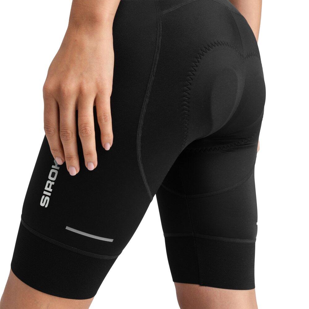 Salopette da ciclismo in tessuti riciclati da donna Comet Nero 5/7