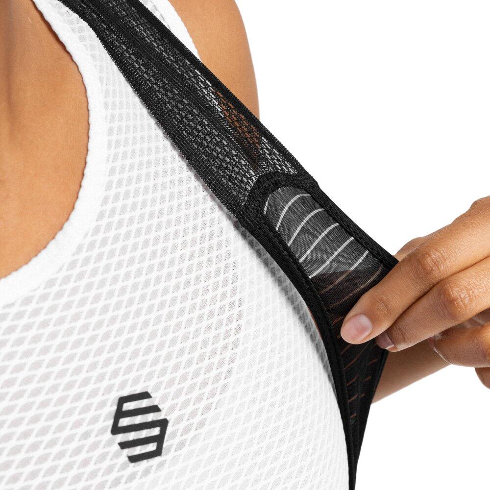 Damen Radsport kurze fahrradträgerhose für Brabant Schwarz 5/8