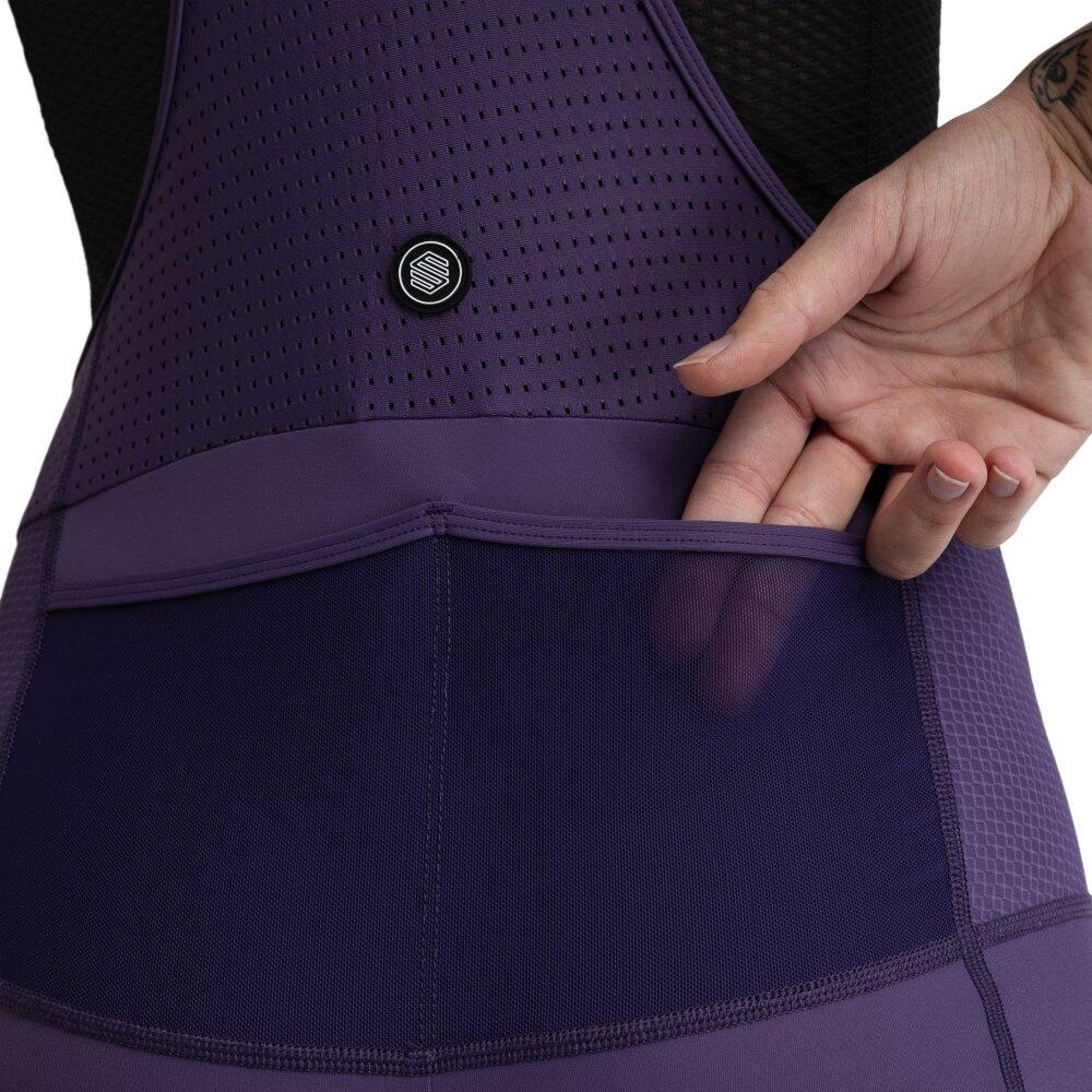 Dames Fietsen gravel korte fietsbroek Dust Aubergine Paars 6/8