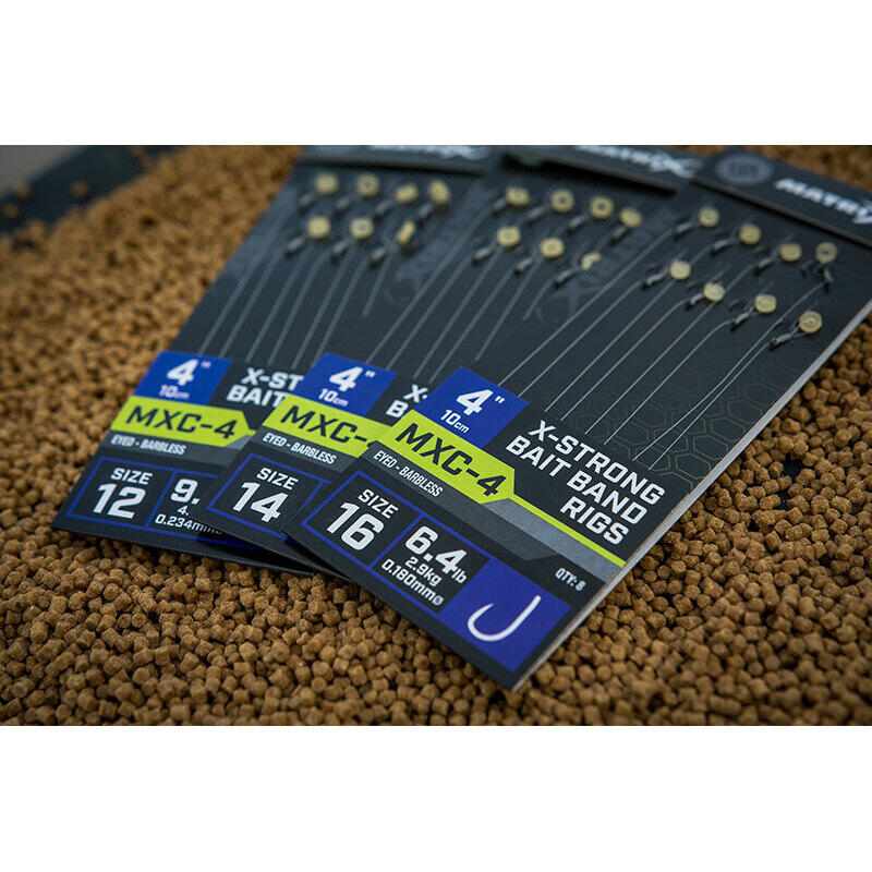 Barbless Vorfach Matrix MXC-4 X-strong Bait Band 10cm x8 3/7