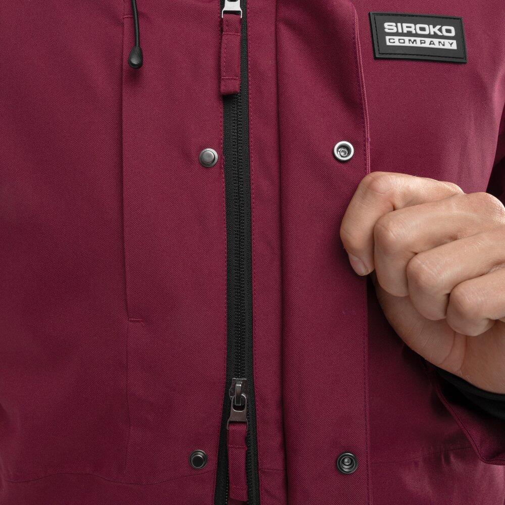 Giacca da snowboard da uomo Sport invernali W4 Russet Bordeaux 5/8
