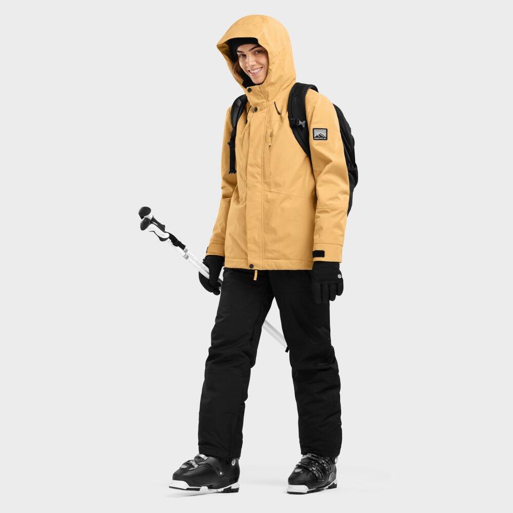 Veste snowboard femme Sports d'hiver W4-W Graupel Beige 4/7