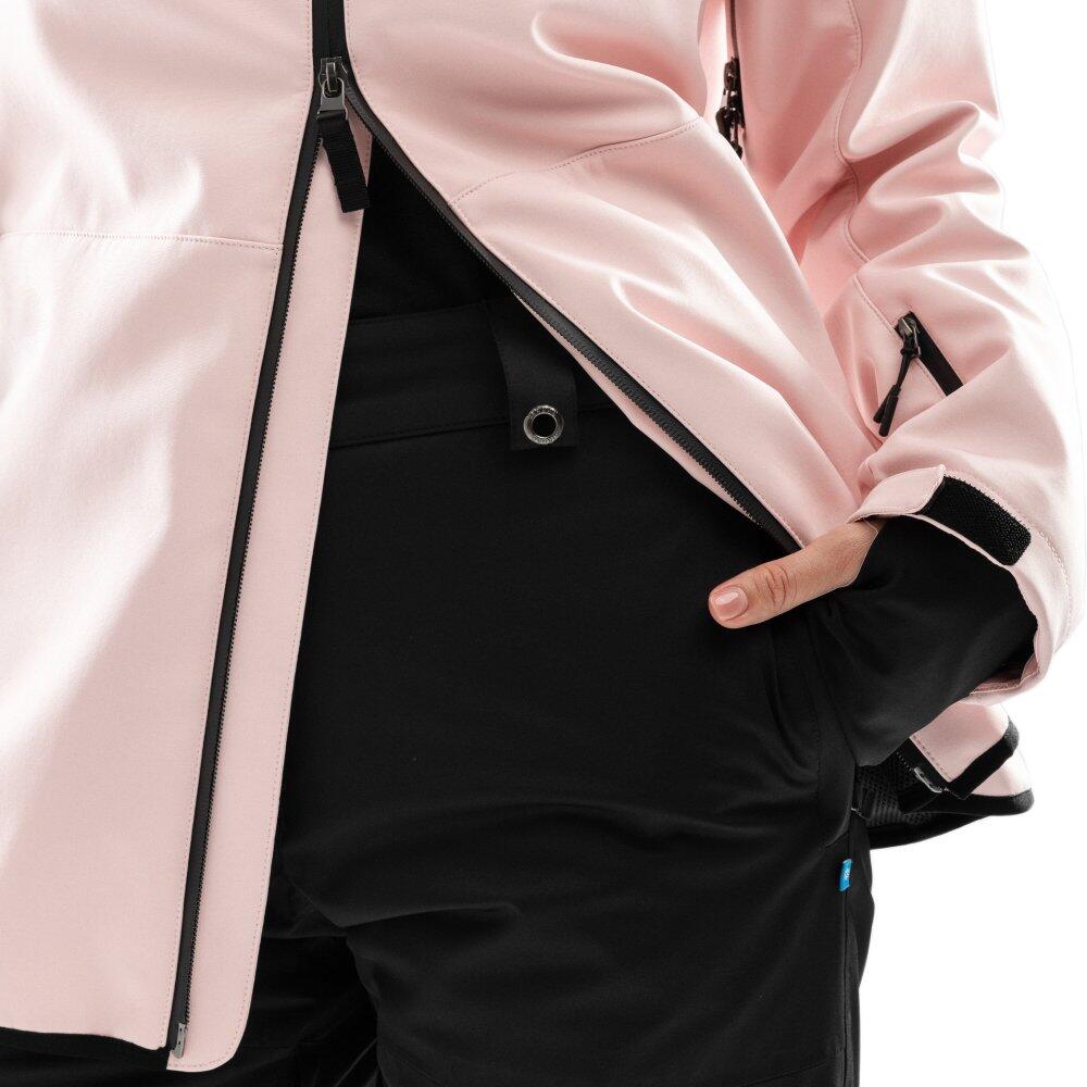 Dames Wintersport snowboardjas W2-W Pastel Roze 5/8